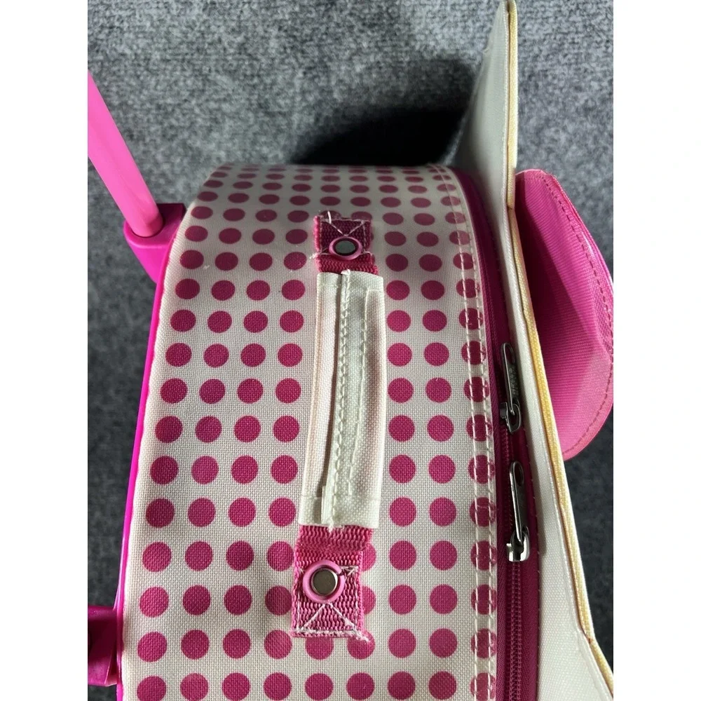 Hello Kitty Face Rolling Vinyl Travel Bag 18x14.5 by Sanrio ***Rare Find ***